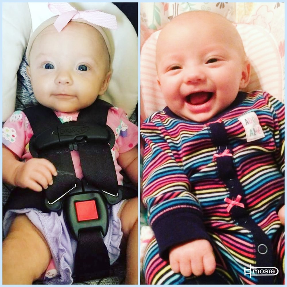 Mosie baby girl smiling 